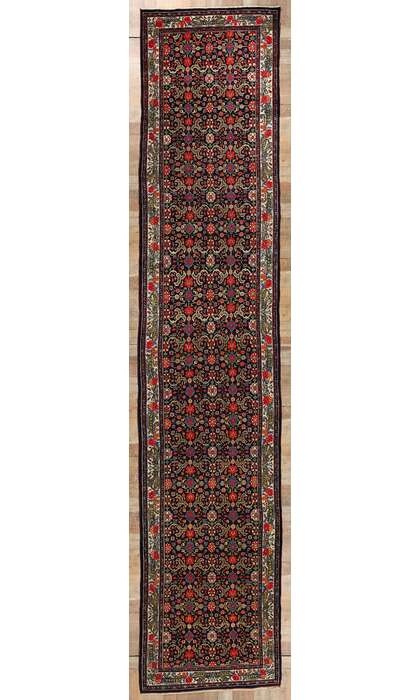 4 x 18 Antique Persian Garrus Bijar Rug Runner 53876
