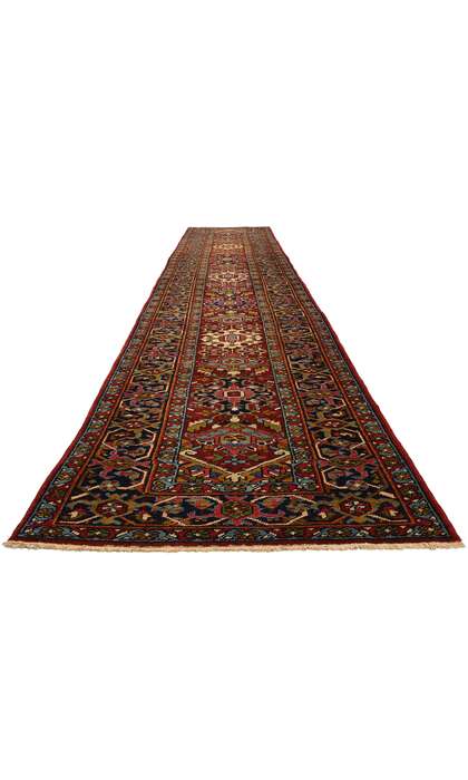 3 x 18 Vintage Persian Heriz Rug Runner 53871