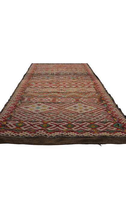 4 x 22 Vintage Zemmour Moroccan Kilim Rug Runner 21849