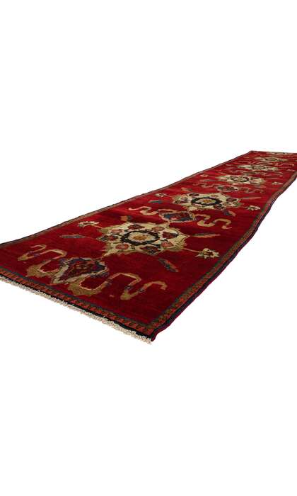 3 x 17 Vintage Red Turkish Oushak Rug Runner 53870