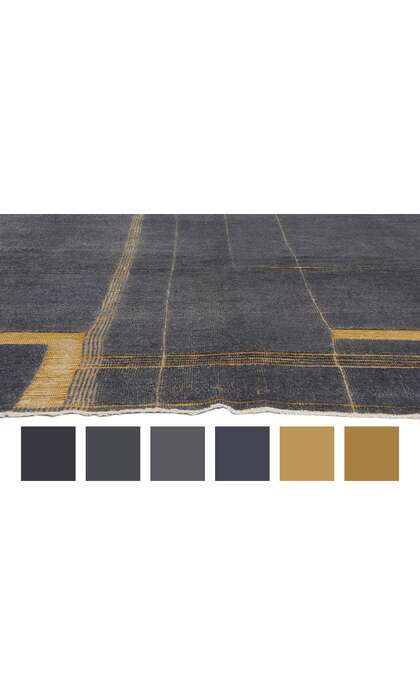 9 x 12 Modern Brutalist Moroccan High-Low Rug 81058