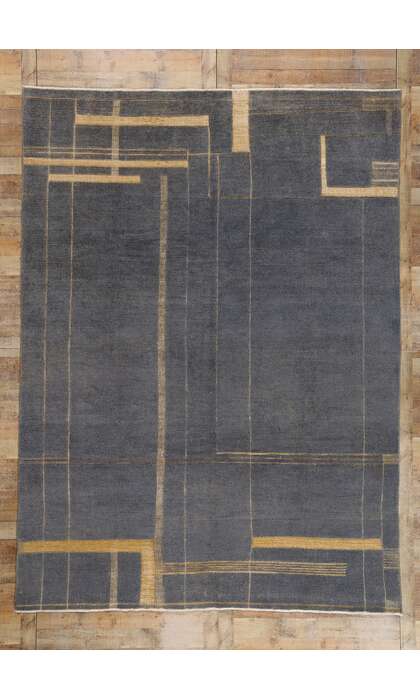 9 x 12 Modern Brutalist Moroccan High-Low Rug 81058