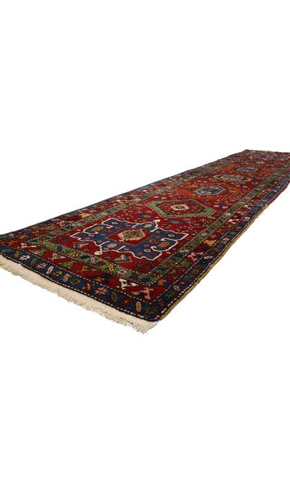 3 x 16 Vintage Persian Karaja Heriz Rug Runner 53872