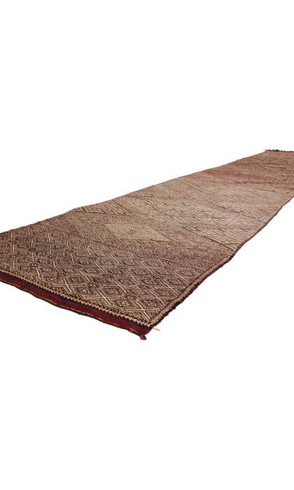 3x18 Vintage Zemmour Moroccan Kilim Rug Runner 21843