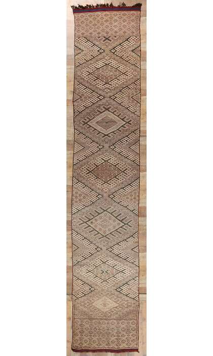 3x18 Vintage Zemmour Moroccan Kilim Rug Runner 21843