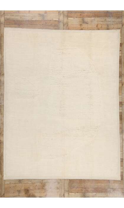 8 x 10 Organic Modern Ivory Moroccan Rug 81087