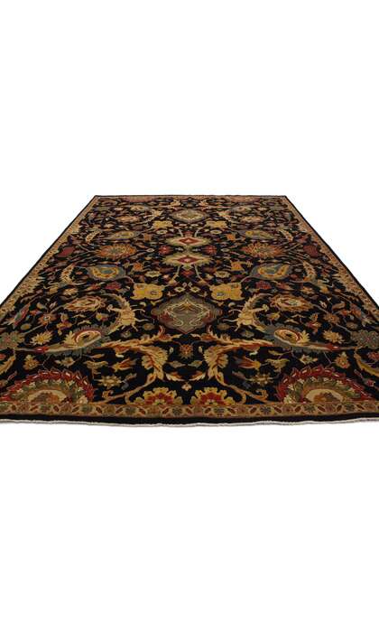 9 x 12 Black Indian Mahal Rug 30173