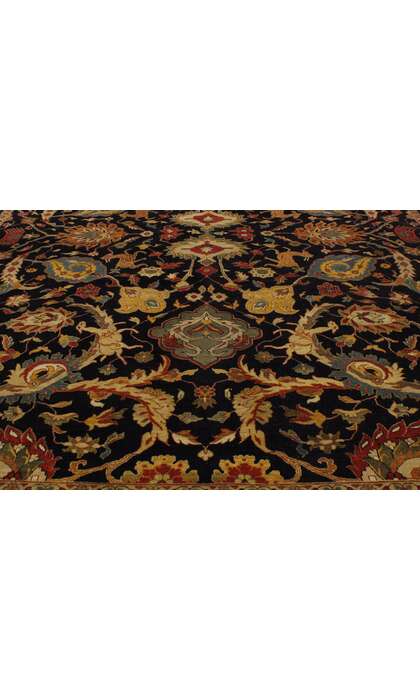 9 x 12 Black Indian Mahal Rug 30173