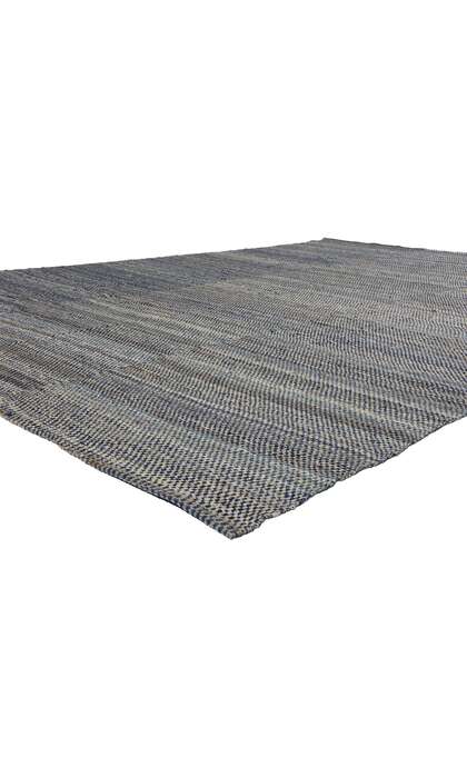 9 x 12 Modern Blue Earth-Tone Kilim Rug 81098