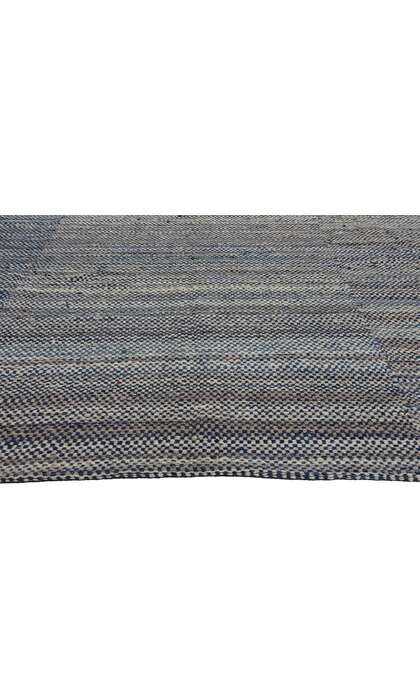 9 x 12 Modern Blue Earth-Tone Kilim Rug 81098