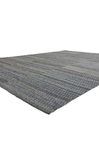 9 x 12 Modern Blue Earth-Tone Geometric Kilim Rug 81102