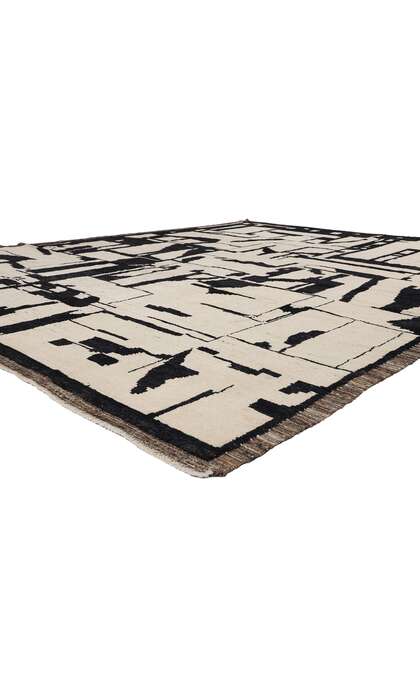 9 x 12 Modern Brutalist Moroccan Rug 81079