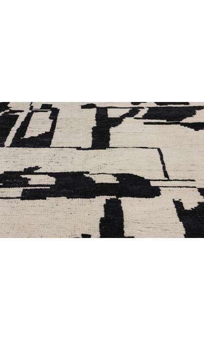9 x 12 Modern Brutalist Moroccan Rug 81079