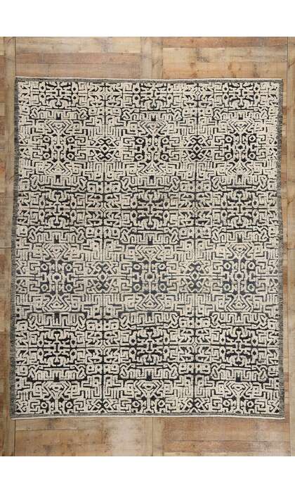 8 x 10 Modern Geometric Moroccan High-Low Rug 81085