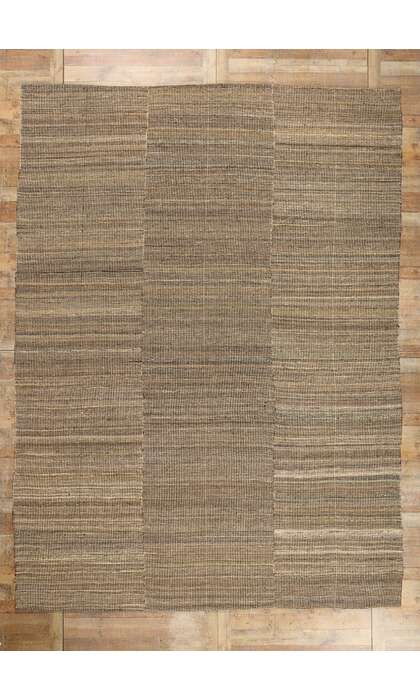 10 x 14 Modern Neutral Earth-Tone Kilim Rug 81101