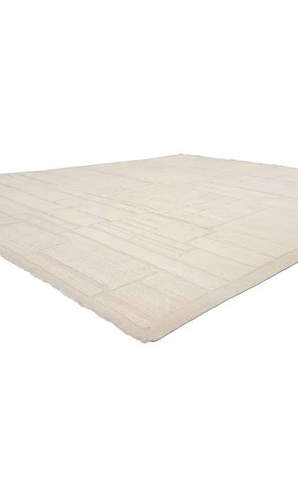 8 x 10 Organic Modern Ivory Moroccan High-Low Rug 81104