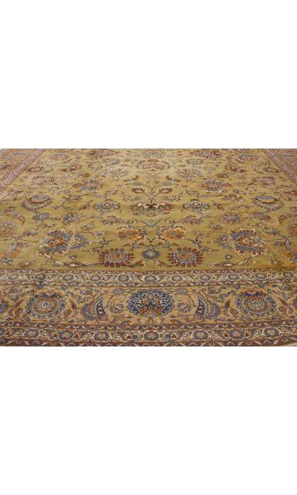 14 x 22 Oversized Antique Persian Kashan Rug 71883