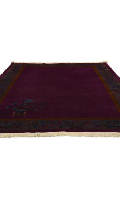 5 x 8 Antique Purple Chinese Art Deco Rug 78725