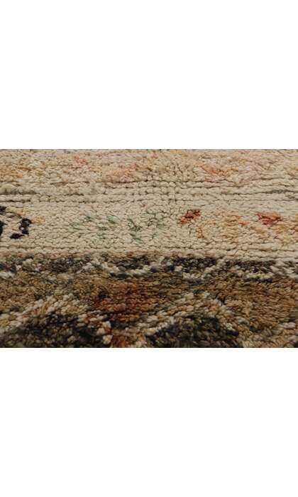 3 x 4 Vintage Brown Boujad Moroccan Rug 21833