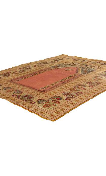 4 x 5 Antique Turkish Silk Ghiordes Prayer Rug 78738