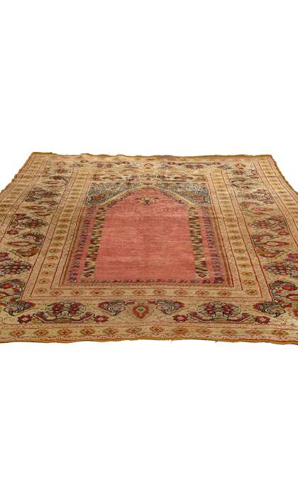 4 x 5 Antique Turkish Silk Ghiordes Prayer Rug 78738