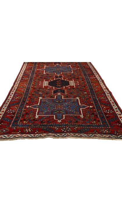 3 x 14 Vintage Persian Karaja Heriz Rug Runner 53873