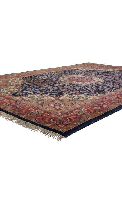 6 x 9 Vintage Indian Isfahan Rug 78690