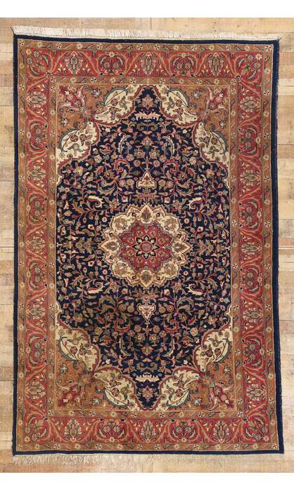 6 x 9 Vintage Indian Isfahan Rug 78690