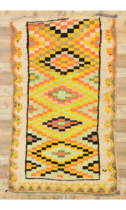 4 x 7 Vintage Boujad Moroccan Rug 20574