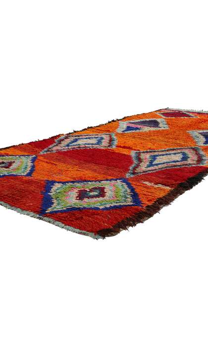 4 x 8 Vintage Orange Boujad Moroccan Rug 21830