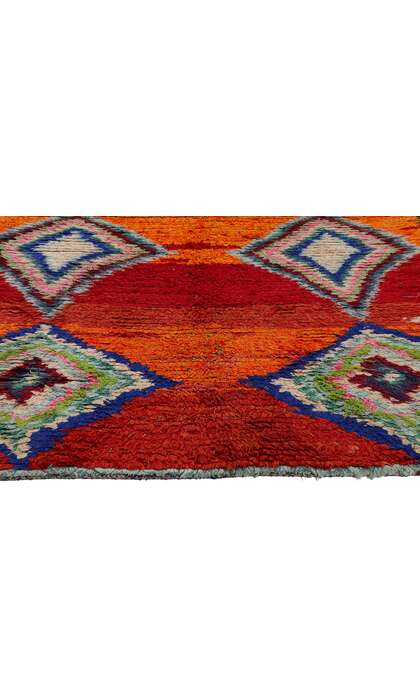 4 x 8 Vintage Orange Boujad Moroccan Rug 21830