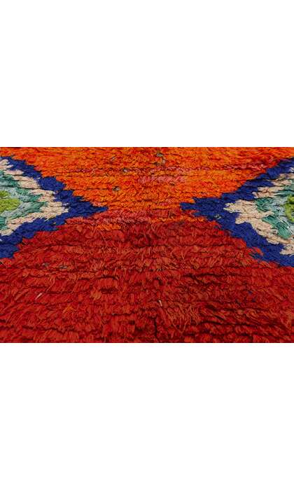 4 x 8 Vintage Orange Boujad Moroccan Rug 21830