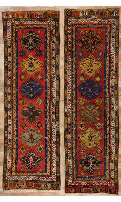 4 x 12 Vintage Turkish Oushak Rug Runner 53881