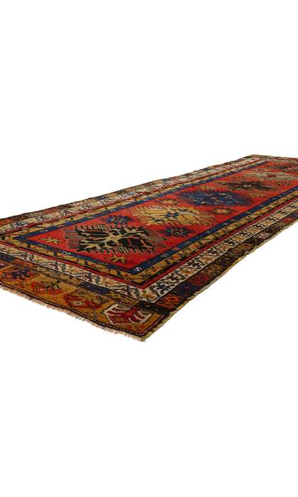 4 x 12 Vintage Turkish Oushak Rug Runner 53881