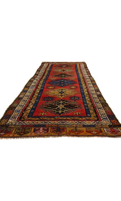 4 x 12 Vintage Turkish Oushak Rug Runner 53881