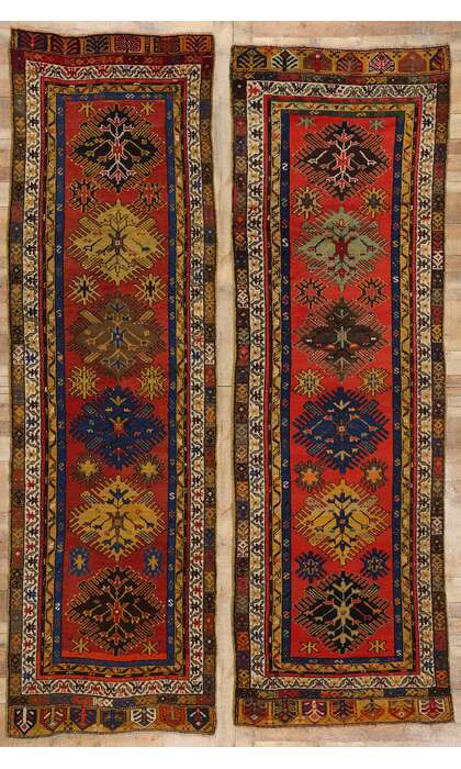 4 x 12 Vintage Turkish Oushak Rug Runner 53882