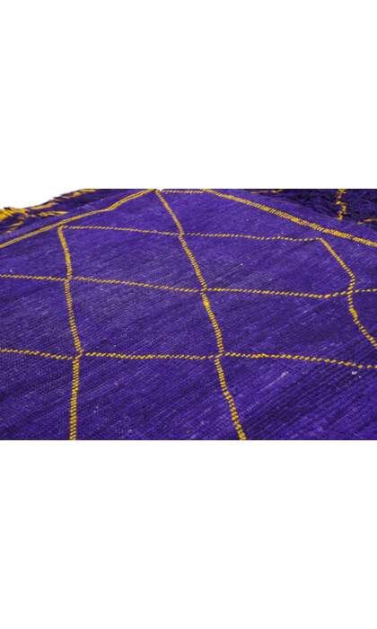 7 x 13 Vintage Purple Moroccan Beni Ourain Rug 20330