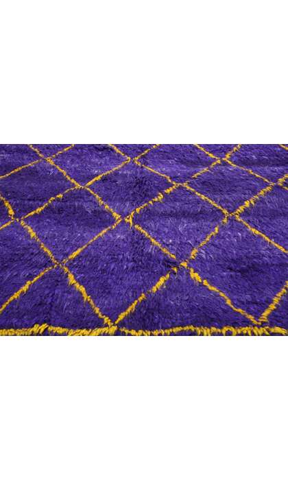 7 x 13 Vintage Purple Moroccan Beni Ourain Rug 20330