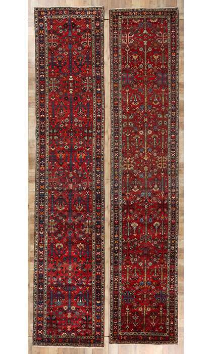 3 x 17 Vintage Red Persian Hamadan Rug 78726