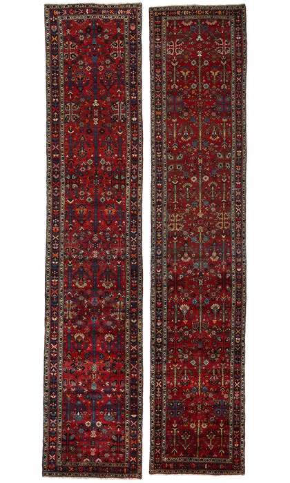 3 x 17 Vintage Red Persian Hamadan Rug 78726