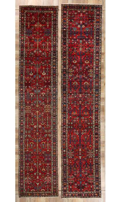3 x 17 Vintage Red Persian Hamadan Rug 78727