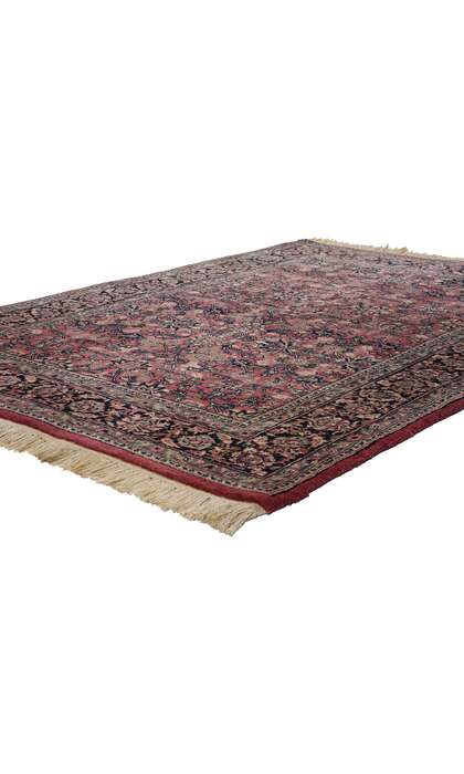 4 x 6 Vintage Red Persian Bijar Rug 78693