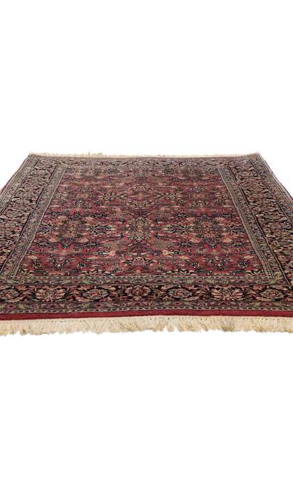 4 x 6 Vintage Red Persian Bijar Rug 78693