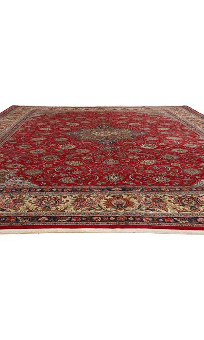 10 x 13 Vintage Red Persian Kashan Rug 78700