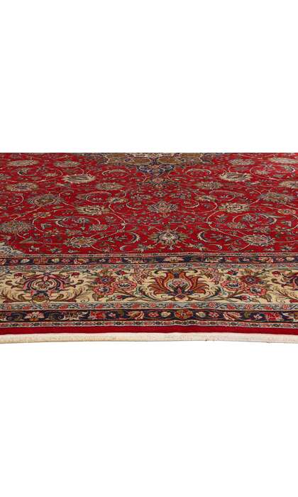 10 x 13 Vintage Red Persian Kashan Rug 78700