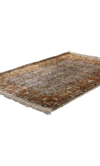 2 x 3 Vintage Turkish Silk Hereke Rug 78733
