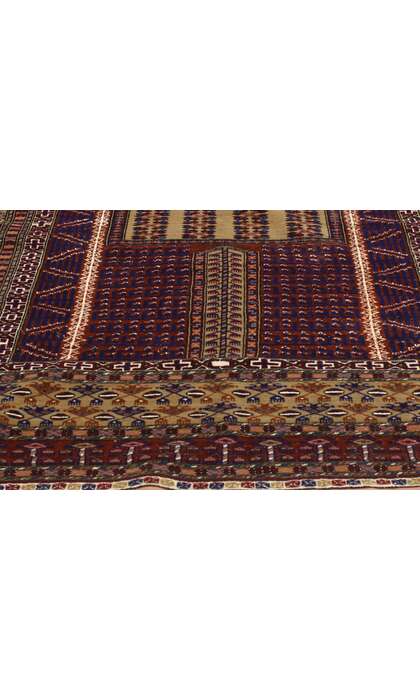 4 x 5 Vintage Turkoman Afghan Rug 76995