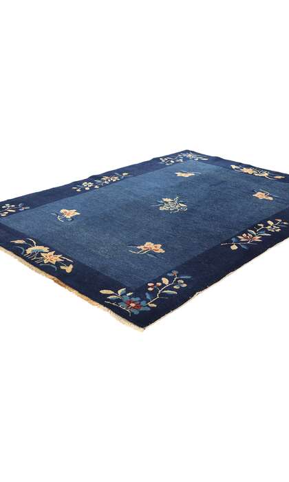 4 x 6 Antique Blue Chinese Peking Rug 78762