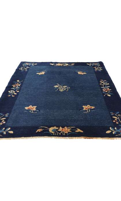 4 x 6 Antique Blue Chinese Peking Rug 78762