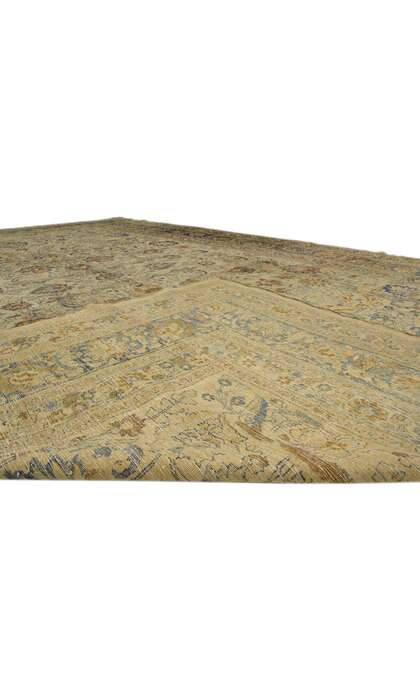 11 x 16 Antique Brown Persian Mashhad Rug 72983